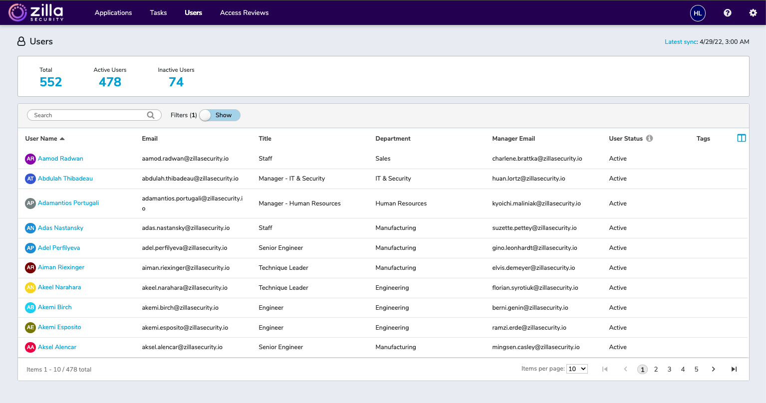 screenshot of Zilla Security